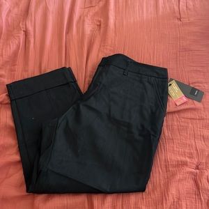 Dark denim capris